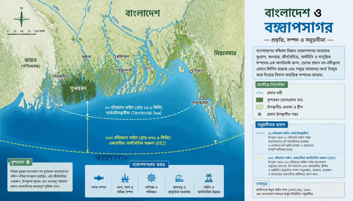 বাংলাদেশের ভৌগোলিক অবস্থান বর্ণনা কর