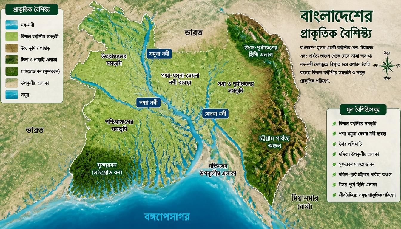 বাংলাদেশের ভৌগোলিক অবস্থান বর্ণনা কর